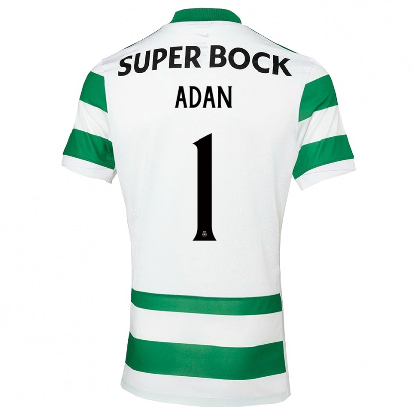 Danxen Børn Antonio Adan #1 Grøn Hvid Hjemmebane Spillertrøjer 2025/26 Trøje T-Shirt
