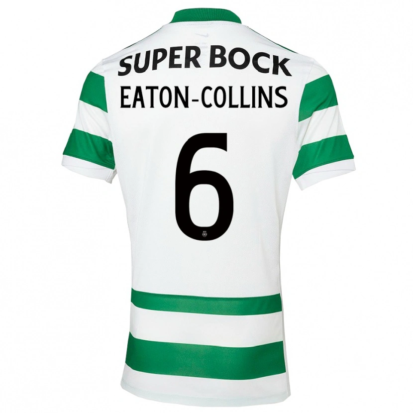 Danxen Børn Georgia Eaton-Collins #6 Grøn Hvid Hjemmebane Spillertrøjer 2025/26 Trøje T-Shirt
