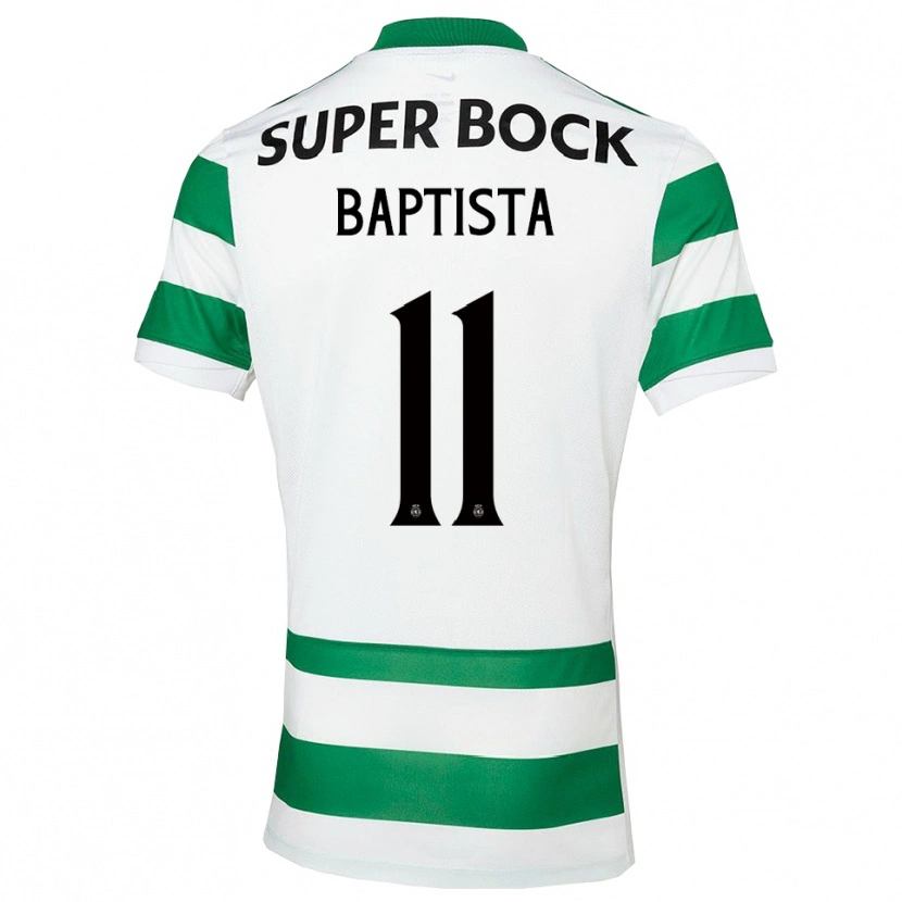 Danxen Børn Brandão Baptista #11 Grøn Hvid Hjemmebane Spillertrøjer 2025/26 Trøje T-Shirt