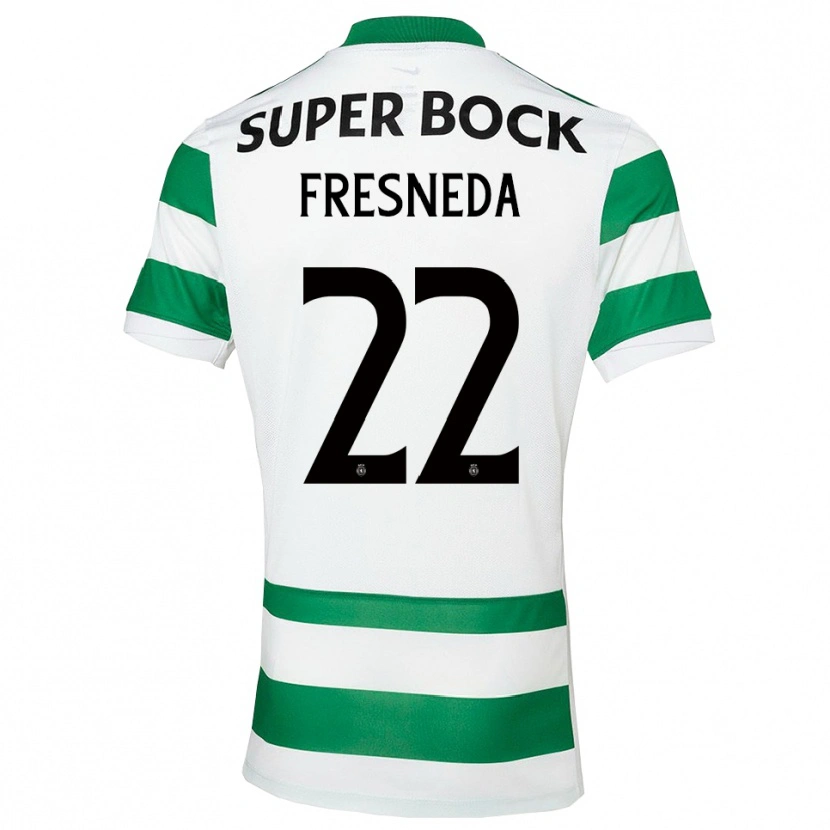 Danxen Børn Iván Fresneda #22 Grøn Hvid Hjemmebane Spillertrøjer 2025/26 Trøje T-Shirt