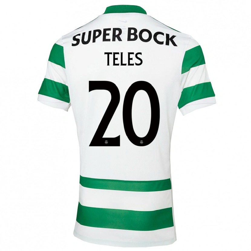 Danxen Børn Ana Isabel Teles #20 Grøn Hvid Hjemmebane Spillertrøjer 2025/26 Trøje T-Shirt