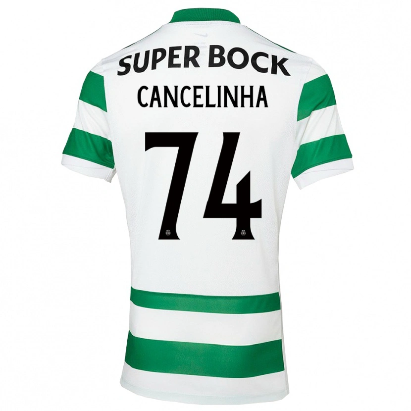 Danxen Børn Érica Cancelinha #74 Grøn Hvid Hjemmebane Spillertrøjer 2025/26 Trøje T-Shirt