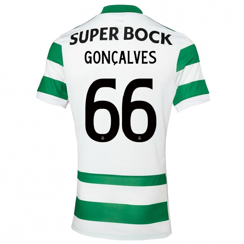 Danxen Børn Iara Gonçalves #66 Grøn Hvid Hjemmebane Spillertrøjer 2025/26 Trøje T-Shirt