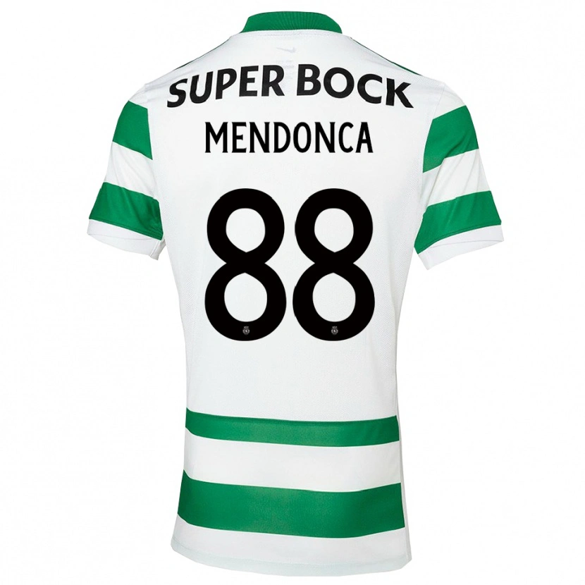 Danxen Børn Manuel Mendonça #88 Grøn Hvid Hjemmebane Spillertrøjer 2025/26 Trøje T-Shirt