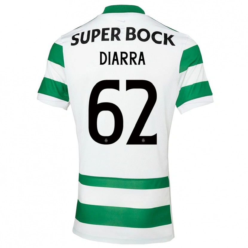 Danxen Børn Ibrahim Diarra #62 Grøn Hvid Hjemmebane Spillertrøjer 2025/26 Trøje T-Shirt