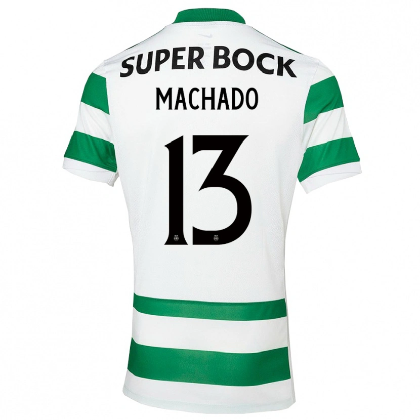 Danxen Børn Francisco Machado #13 Grøn Hvid Hjemmebane Spillertrøjer 2025/26 Trøje T-Shirt