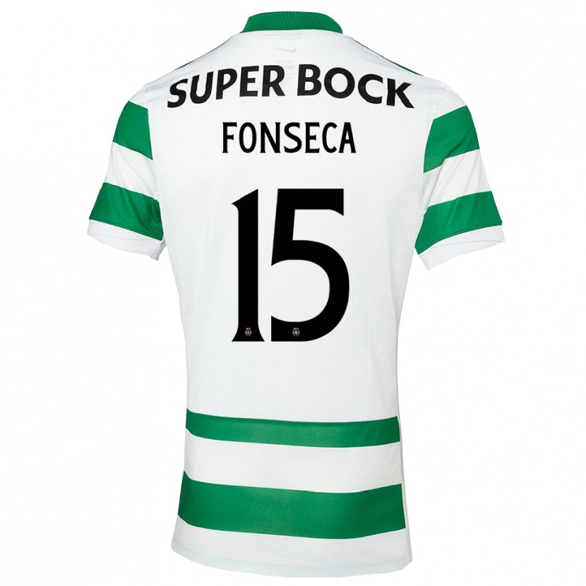 Danxen Børn Beatriz Fonseca #15 Grøn Hvid Hjemmebane Spillertrøjer 2025/26 Trøje T-Shirt