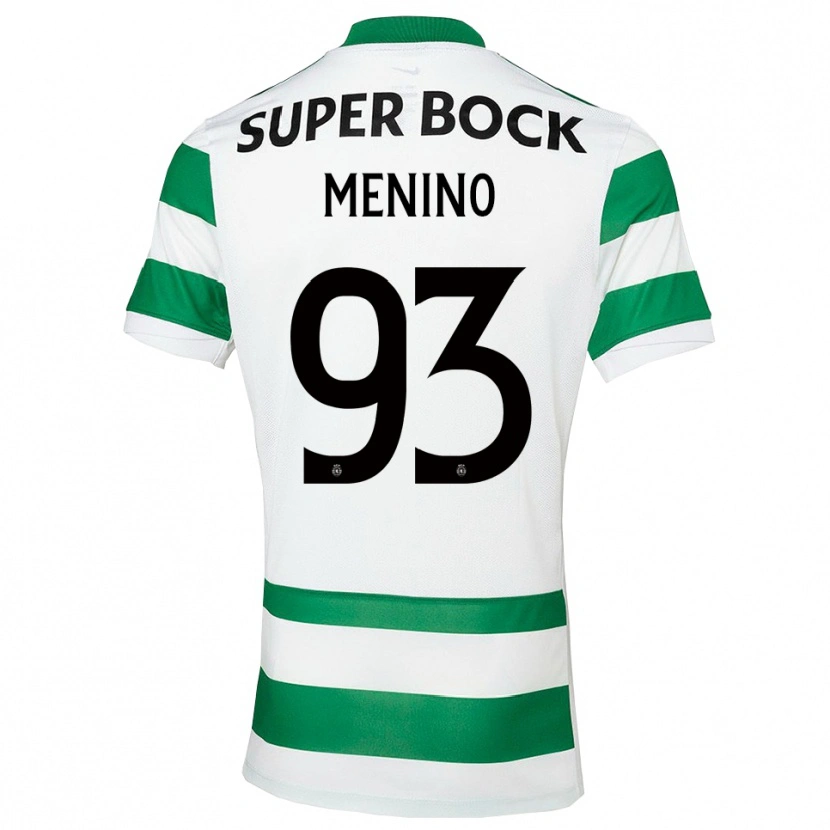 Danxen Børn Miguel Menino #93 Grøn Hvid Hjemmebane Spillertrøjer 2025/26 Trøje T-Shirt