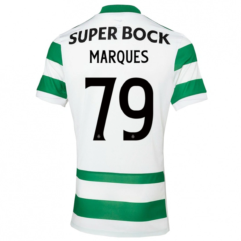 Danxen Børn Rodrigo Marquês #79 Grøn Hvid Hjemmebane Spillertrøjer 2025/26 Trøje T-Shirt