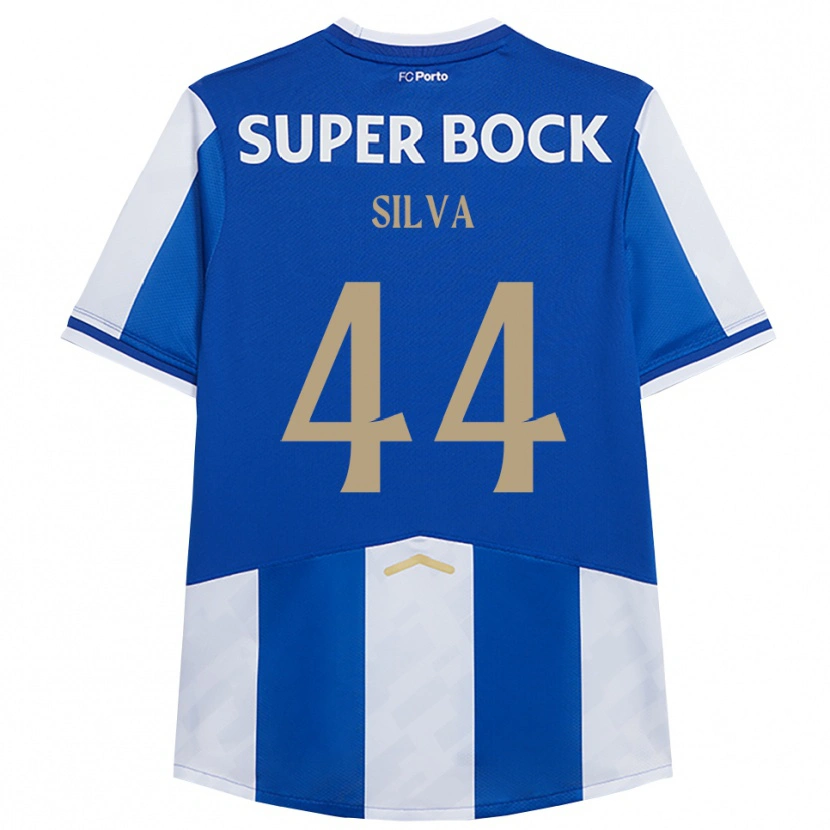 Danxen Børn Felipe Silva #44 Blå Hvid Hjemmebane Spillertrøjer 2025/26 Trøje T-Shirt