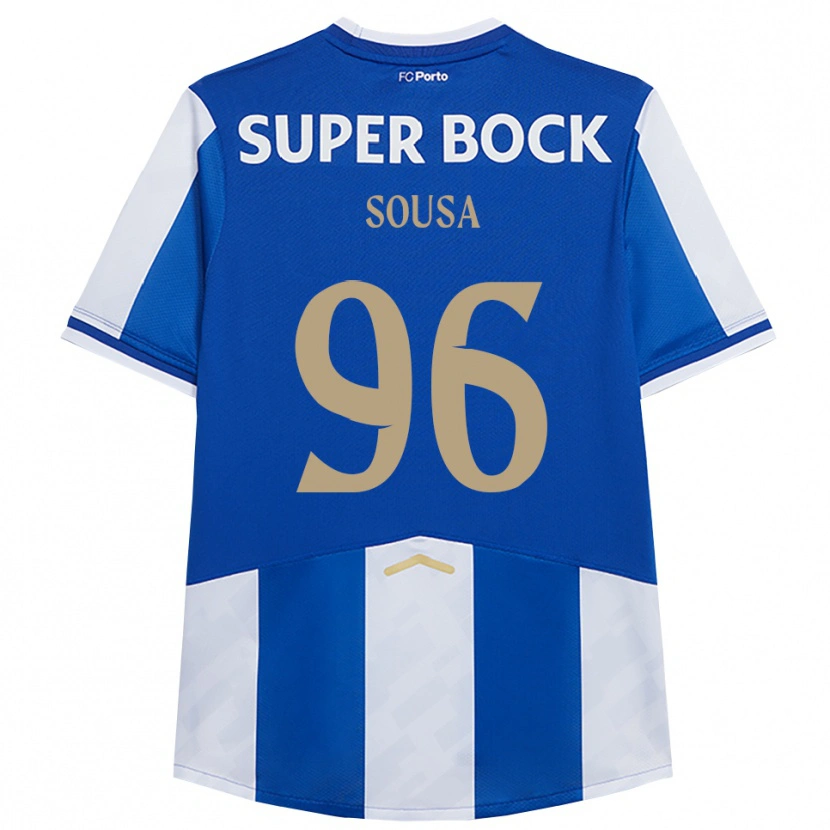 Danxen Børn Filipe Sousa #96 Blå Hvid Hjemmebane Spillertrøjer 2025/26 Trøje T-Shirt