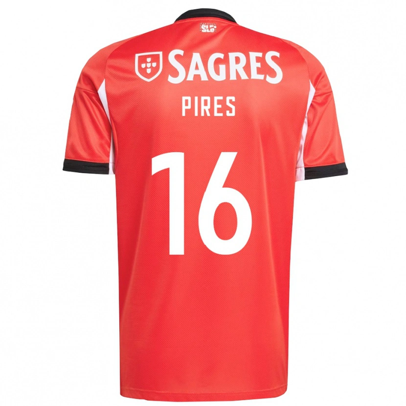 Danxen Børn Rodrigo Pires #16 Rød Hvid Hjemmebane Spillertrøjer 2025/26 Trøje T-Shirt