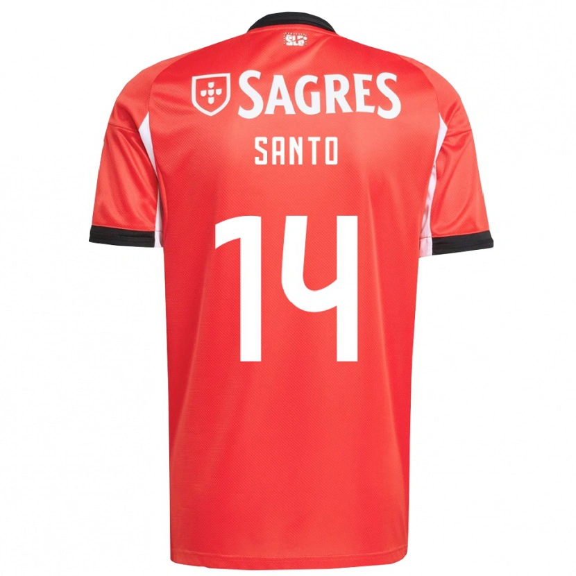 Danxen Børn Sandro Santo #14 Rød Hvid Hjemmebane Spillertrøjer 2025/26 Trøje T-Shirt