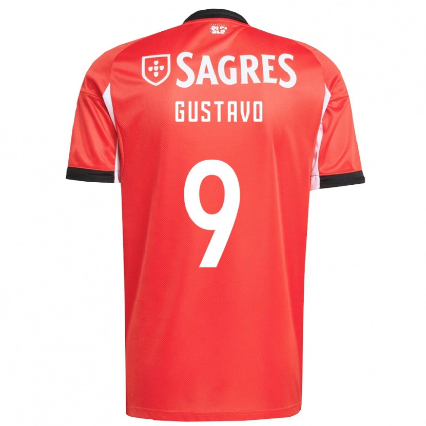 Danxen Børn Gustavo Ferreira #9 Rød Hvid Hjemmebane Spillertrøjer 2025/26 Trøje T-Shirt