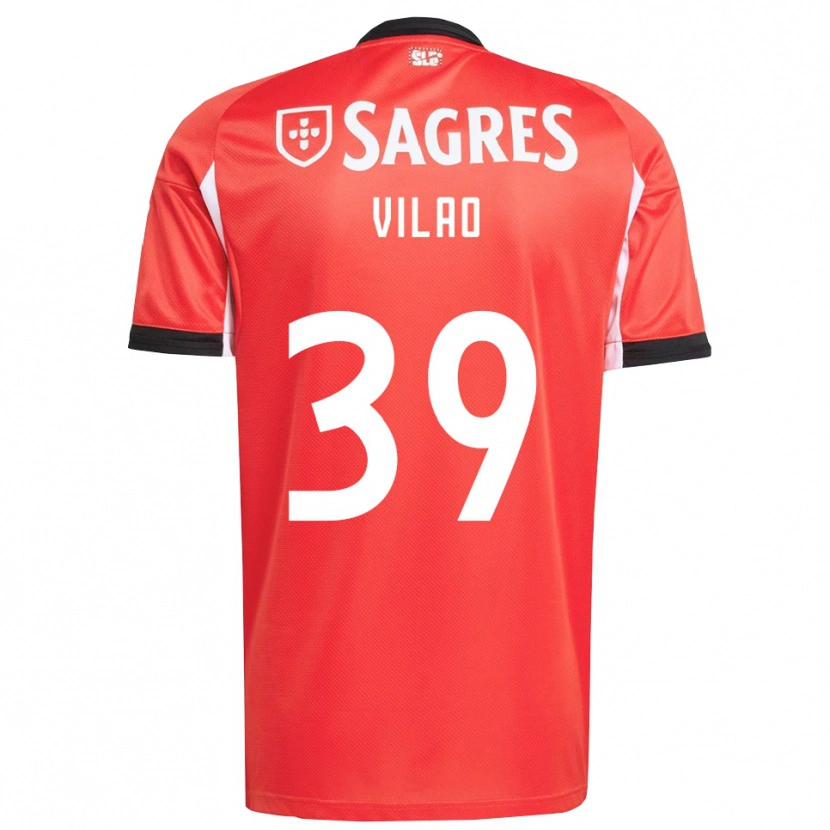 Danxen Børn Carolina Vilao #39 Rød Hvid Hjemmebane Spillertrøjer 2025/26 Trøje T-Shirt