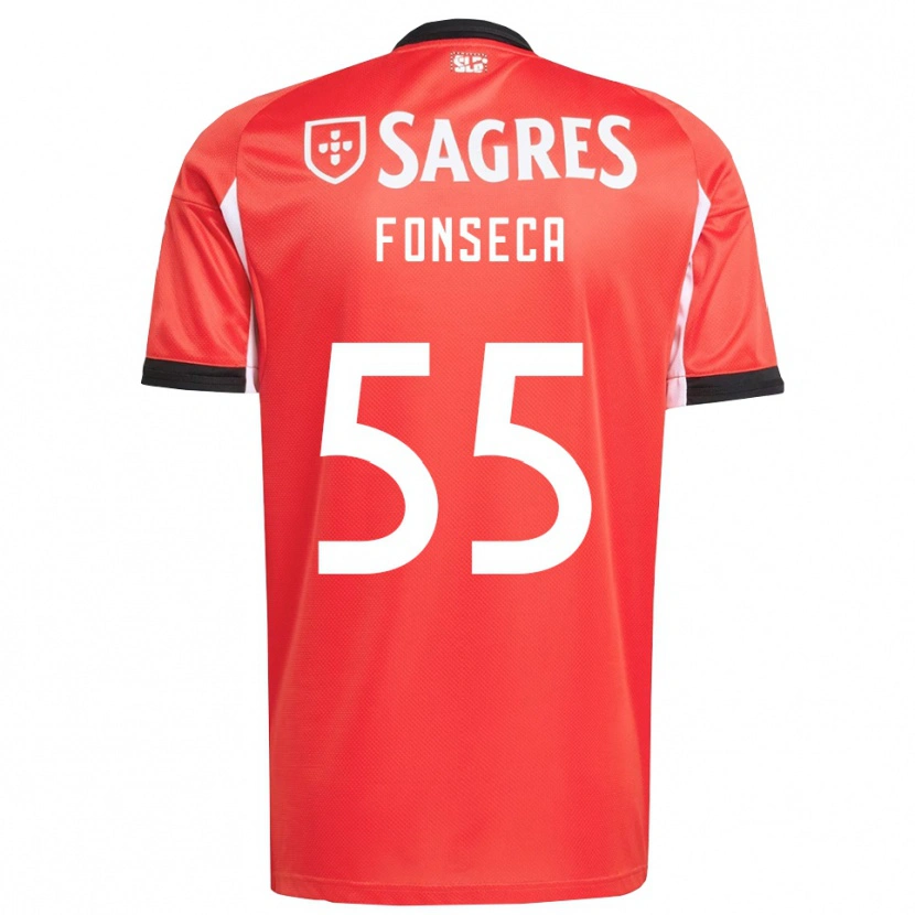 Danxen Børn João Fonseca #55 Rød Hvid Hjemmebane Spillertrøjer 2025/26 Trøje T-Shirt