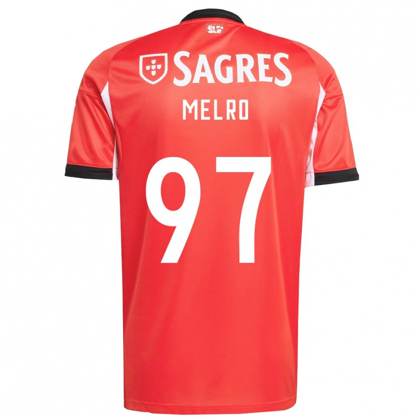Danxen Børn José Melro #97 Rød Hvid Hjemmebane Spillertrøjer 2025/26 Trøje T-Shirt