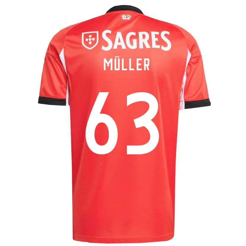 Danxen Børn José Müller #63 Rød Hvid Hjemmebane Spillertrøjer 2025/26 Trøje T-Shirt