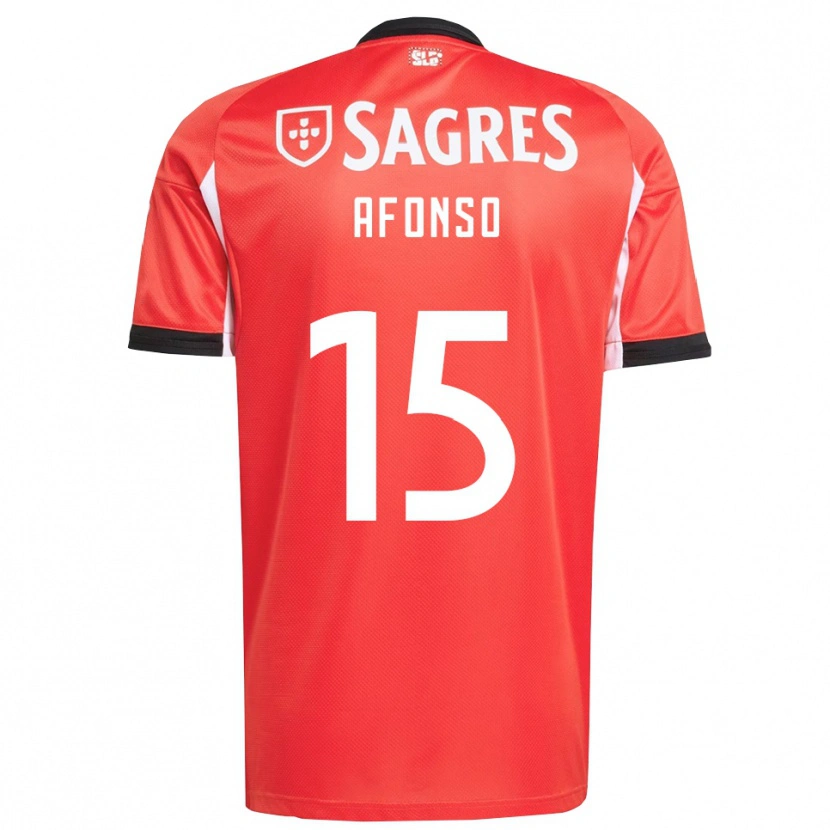 Danxen Børn Guilherme Afonso #15 Rød Hvid Hjemmebane Spillertrøjer 2025/26 Trøje T-Shirt