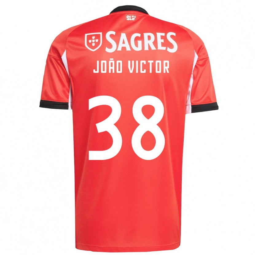 Danxen Børn Joao Victor #38 Rød Hvid Hjemmebane Spillertrøjer 2025/26 Trøje T-Shirt