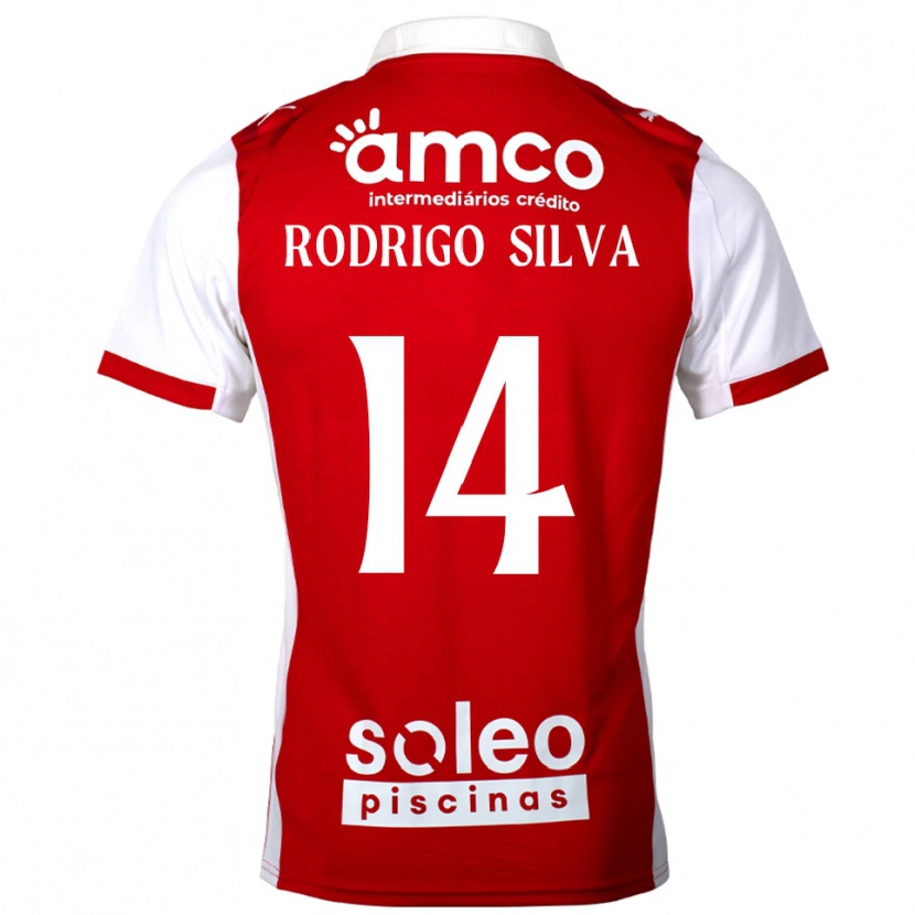 Danxen Børn Rodrigo Silva #14 Rød Hvid Hjemmebane Spillertrøjer 2025/26 Trøje T-Shirt