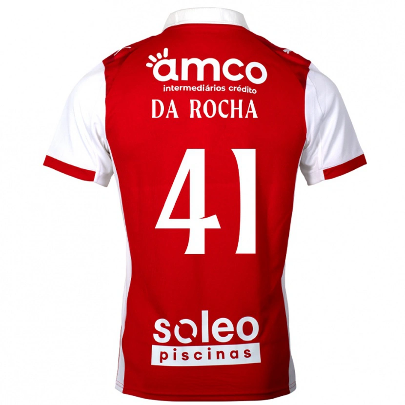 Danxen Børn Yanis Da Rocha #41 Rød Hvid Hjemmebane Spillertrøjer 2025/26 Trøje T-Shirt