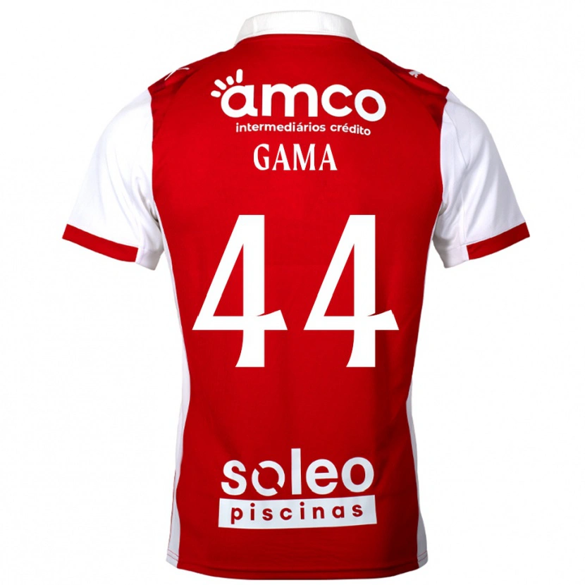 Danxen Børn Dinis Gama #44 Rød Hvid Hjemmebane Spillertrøjer 2025/26 Trøje T-Shirt