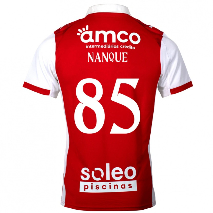 Danxen Børn Edgar Nanque #85 Rød Hvid Hjemmebane Spillertrøjer 2025/26 Trøje T-Shirt