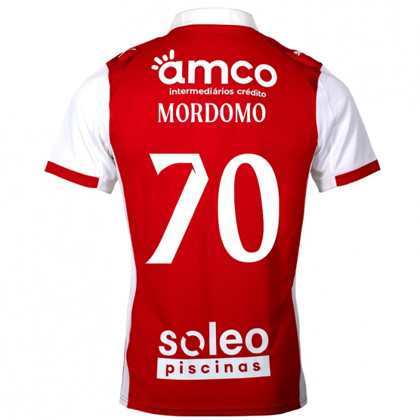 Danxen Børn Mordomo #70 Rød Hvid Hjemmebane Spillertrøjer 2025/26 Trøje T-Shirt