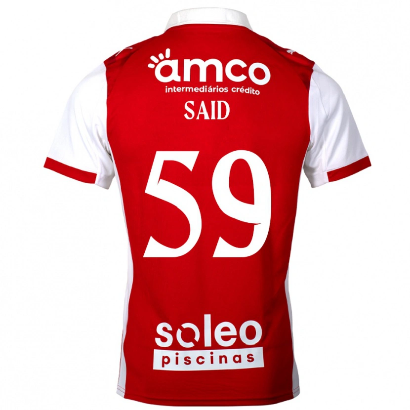 Danxen Børn Yan Said #59 Rød Hvid Hjemmebane Spillertrøjer 2025/26 Trøje T-Shirt