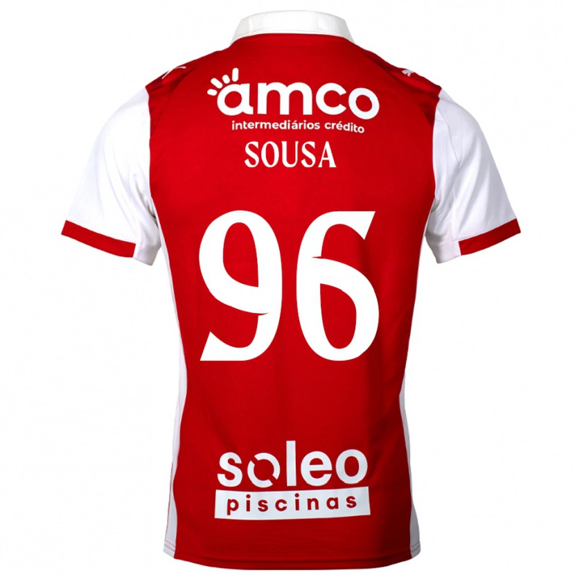 Danxen Børn Afonso Sousa #96 Rød Hvid Hjemmebane Spillertrøjer 2025/26 Trøje T-Shirt