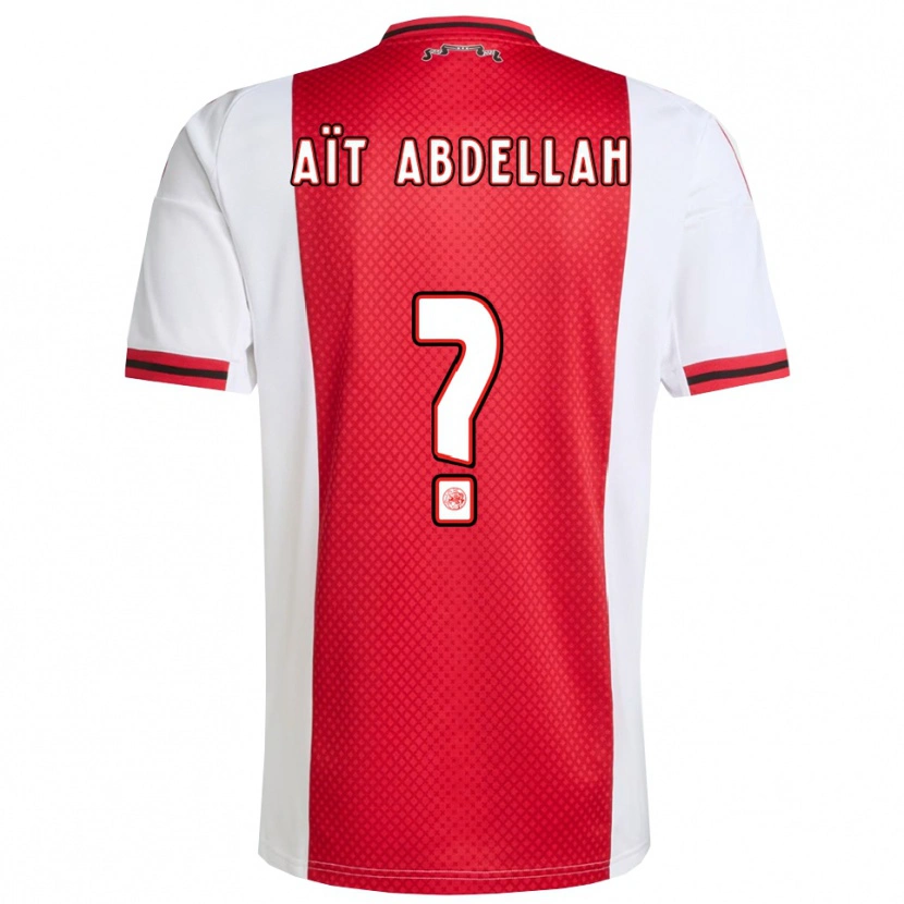 Danxen Børn Waleed Aït Abdellah #0 Rød Hvid Hjemmebane Spillertrøjer 2025/26 Trøje T-Shirt