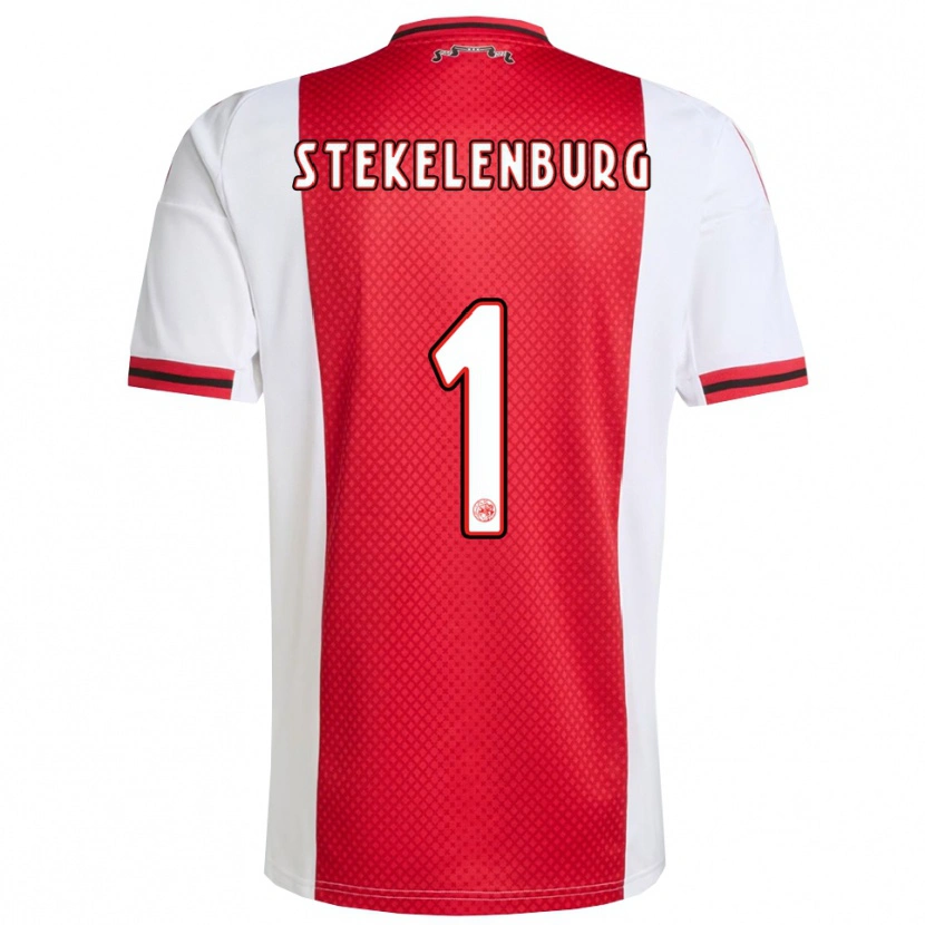 Danxen Børn Maarten Stekelenburg #1 Rød Hvid Hjemmebane Spillertrøjer 2025/26 Trøje T-Shirt