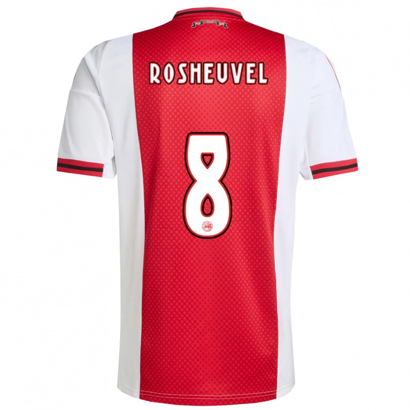 Danxen Børn Darren Rosheuvel #8 Rød Hvid Hjemmebane Spillertrøjer 2025/26 Trøje T-Shirt