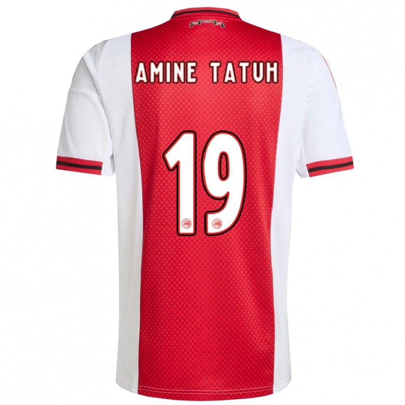 Danxen Børn Mohammed Amine Tatuh #19 Rød Hvid Hjemmebane Spillertrøjer 2025/26 Trøje T-Shirt