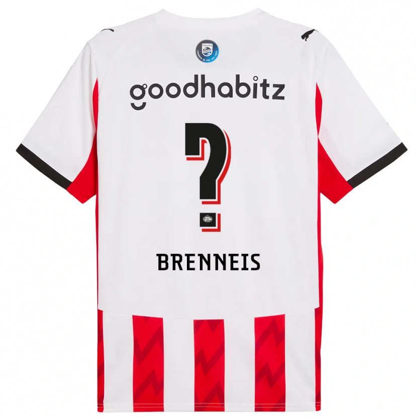 Danxen Børn Nick Brenneis #0 Rød Hvid Hjemmebane Spillertrøjer 2025/26 Trøje T-Shirt