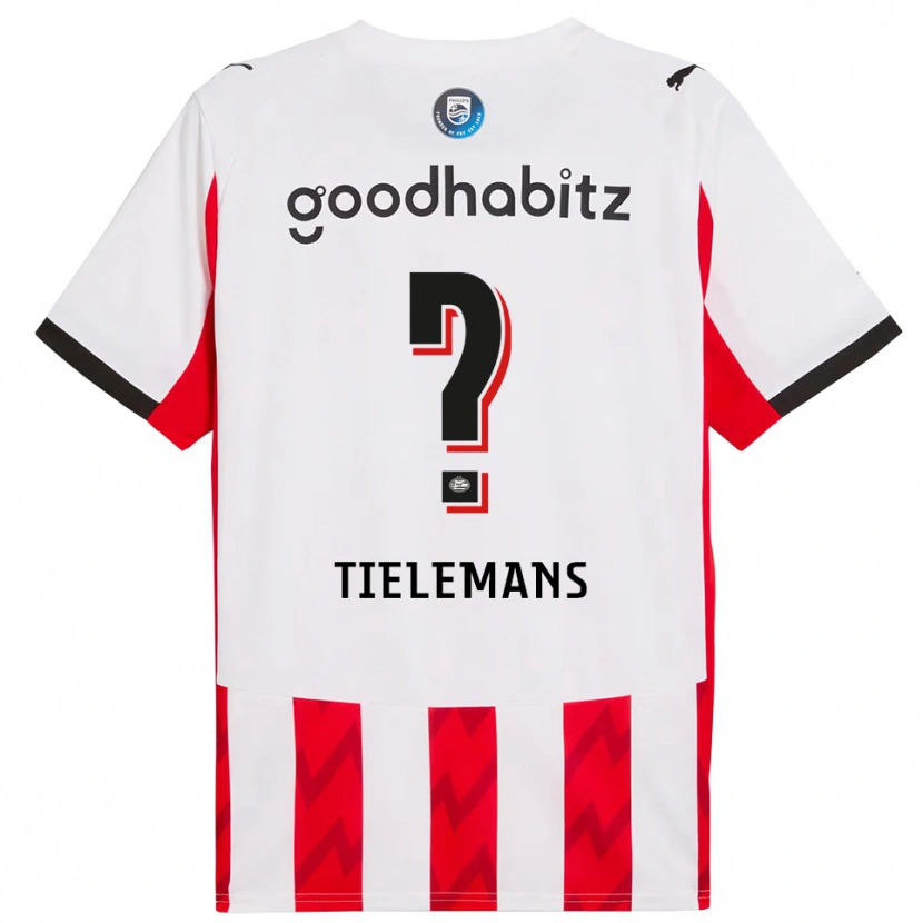 Danxen Børn Mathijs Tielemans #0 Rød Hvid Hjemmebane Spillertrøjer 2025/26 Trøje T-Shirt