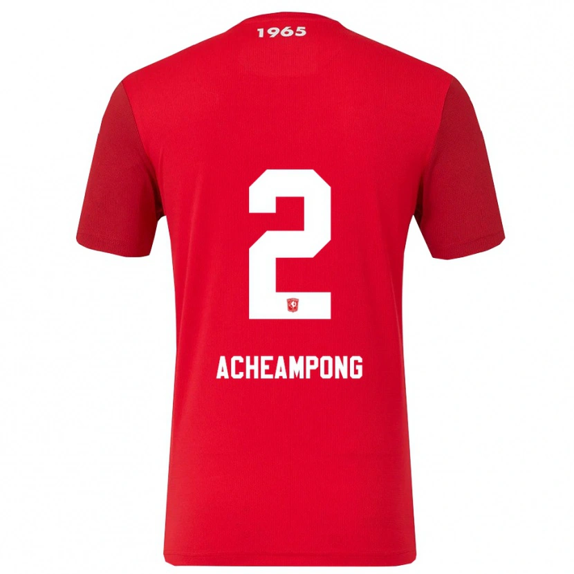 Danxen Børn Sage Acheampong #2 Rød Hvid Hjemmebane Spillertrøjer 2025/26 Trøje T-Shirt