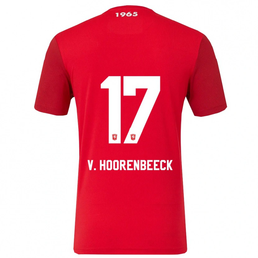 Danxen Børn Alec Van Hoorenbeeck #17 Rød Hvid Hjemmebane Spillertrøjer 2025/26 Trøje T-Shirt