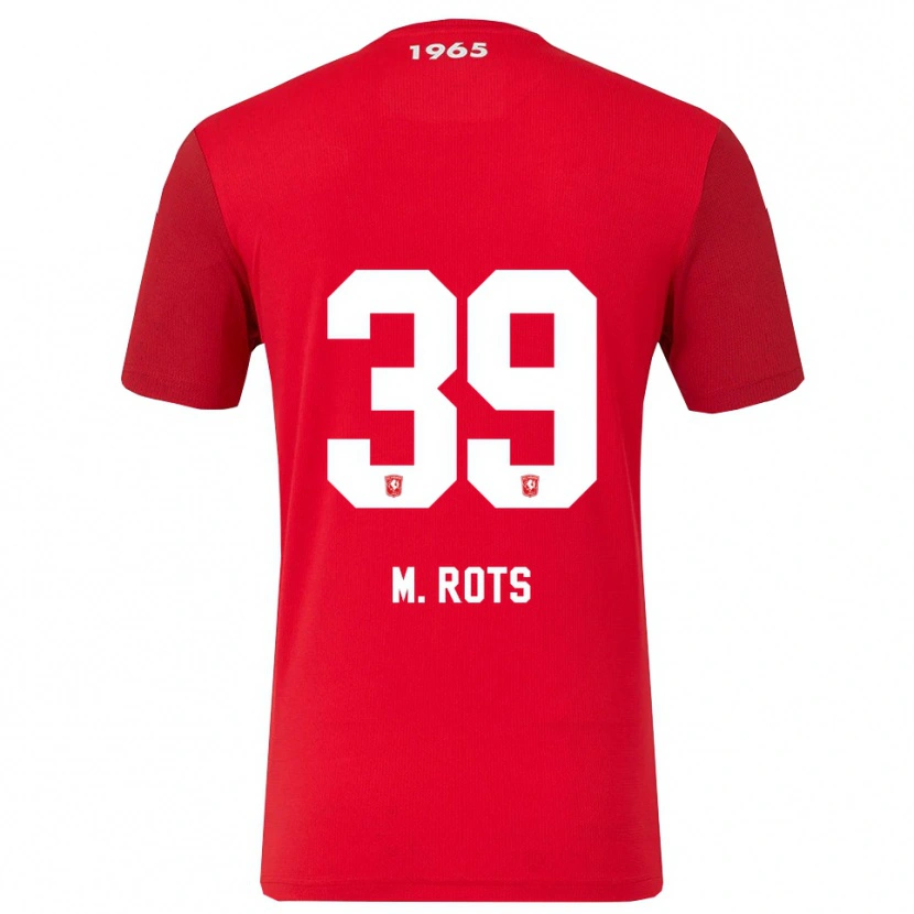Danxen Børn Mats Rots #39 Rød Hvid Hjemmebane Spillertrøjer 2025/26 Trøje T-Shirt