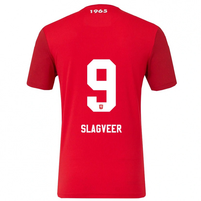 Danxen Børn Derrick Slagveer #9 Rød Hvid Hjemmebane Spillertrøjer 2025/26 Trøje T-Shirt