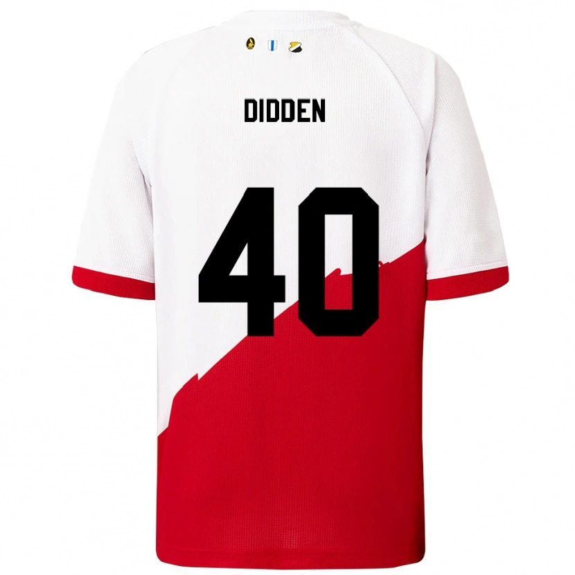 Danxen Børn Matisse Didden #40 Hvid Rød Hjemmebane Spillertrøjer 2025/26 Trøje T-Shirt