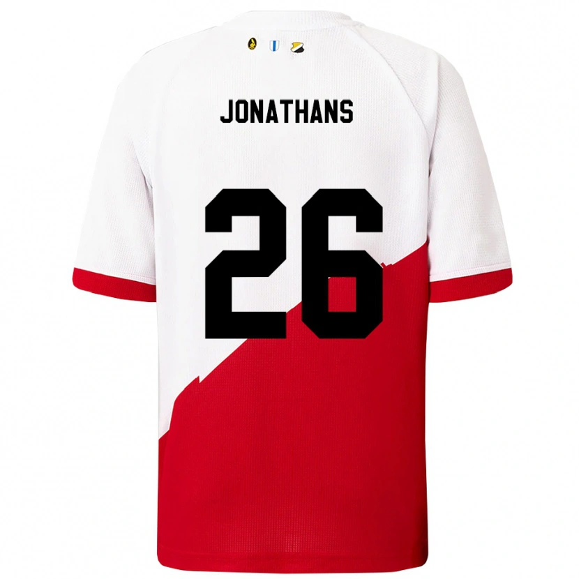 Danxen Børn Miliano Jonathans #26 Hvid Rød Hjemmebane Spillertrøjer 2025/26 Trøje T-Shirt