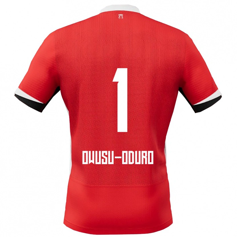Danxen Børn Rome Jayden Owusu-Oduro #1 Rød Hvid Hjemmebane Spillertrøjer 2025/26 Trøje T-Shirt