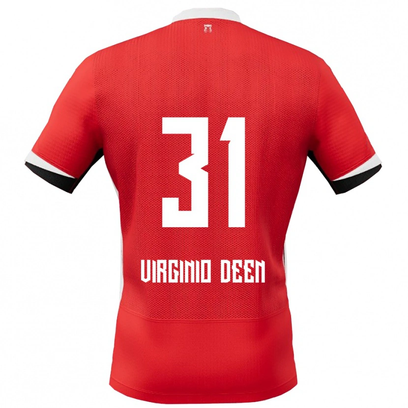 Danxen Børn Daniël Virginio Deen #31 Rød Hvid Hjemmebane Spillertrøjer 2025/26 Trøje T-Shirt