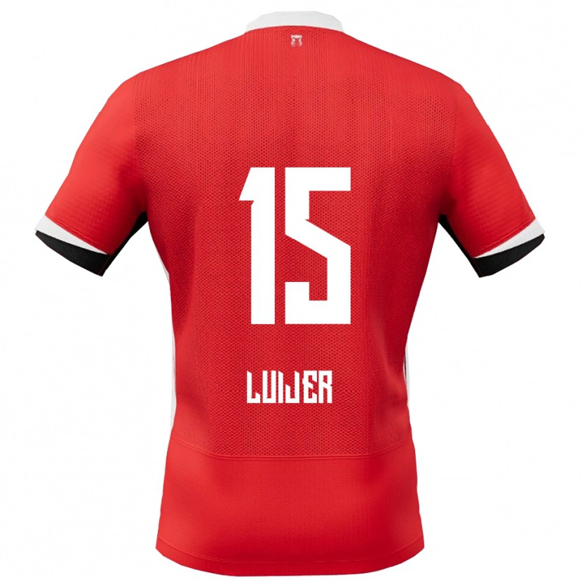 Danxen Børn Rick Luijer #15 Rød Hvid Hjemmebane Spillertrøjer 2025/26 Trøje T-Shirt