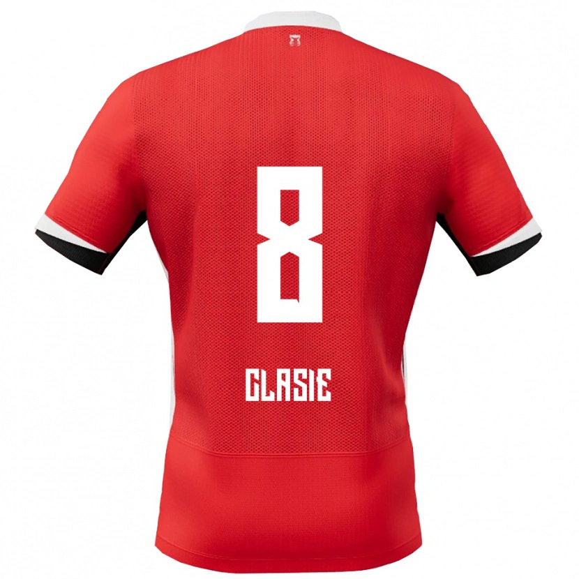 Danxen Børn Jordy Clasie #8 Rød Hvid Hjemmebane Spillertrøjer 2025/26 Trøje T-Shirt