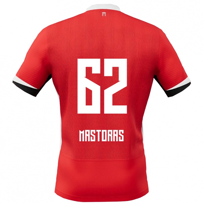 Danxen Børn Enoch Mastoras #62 Rød Hvid Hjemmebane Spillertrøjer 2025/26 Trøje T-Shirt