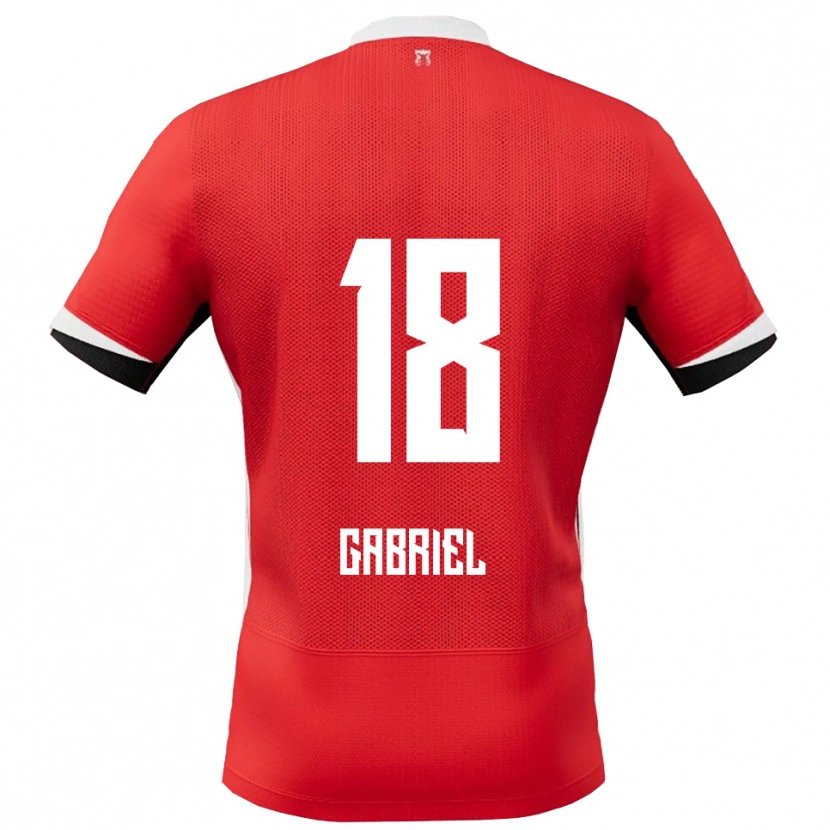 Danxen Børn Gabriel Jongens #18 Rød Hvid Hjemmebane Spillertrøjer 2025/26 Trøje T-Shirt