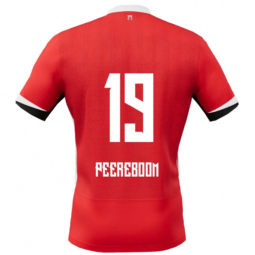 Danxen Børn Sanne Peereboom #19 Rød Hvid Hjemmebane Spillertrøjer 2025/26 Trøje T-Shirt